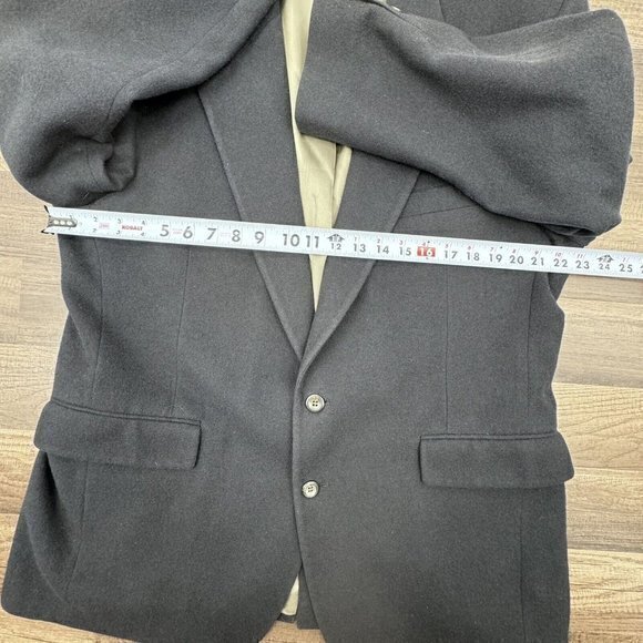 Jos A Bank Mens Sport Coat Blazer Suit‎ Jacket 44R Camel Hair Black 2 Button - Picture 8 of 11